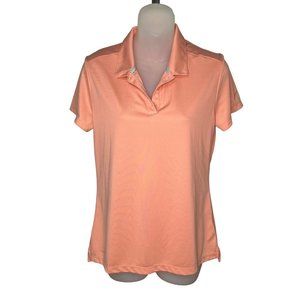 Medium Nike Golf Womens Short Sleeved Golf Polo Peach Orange Coral